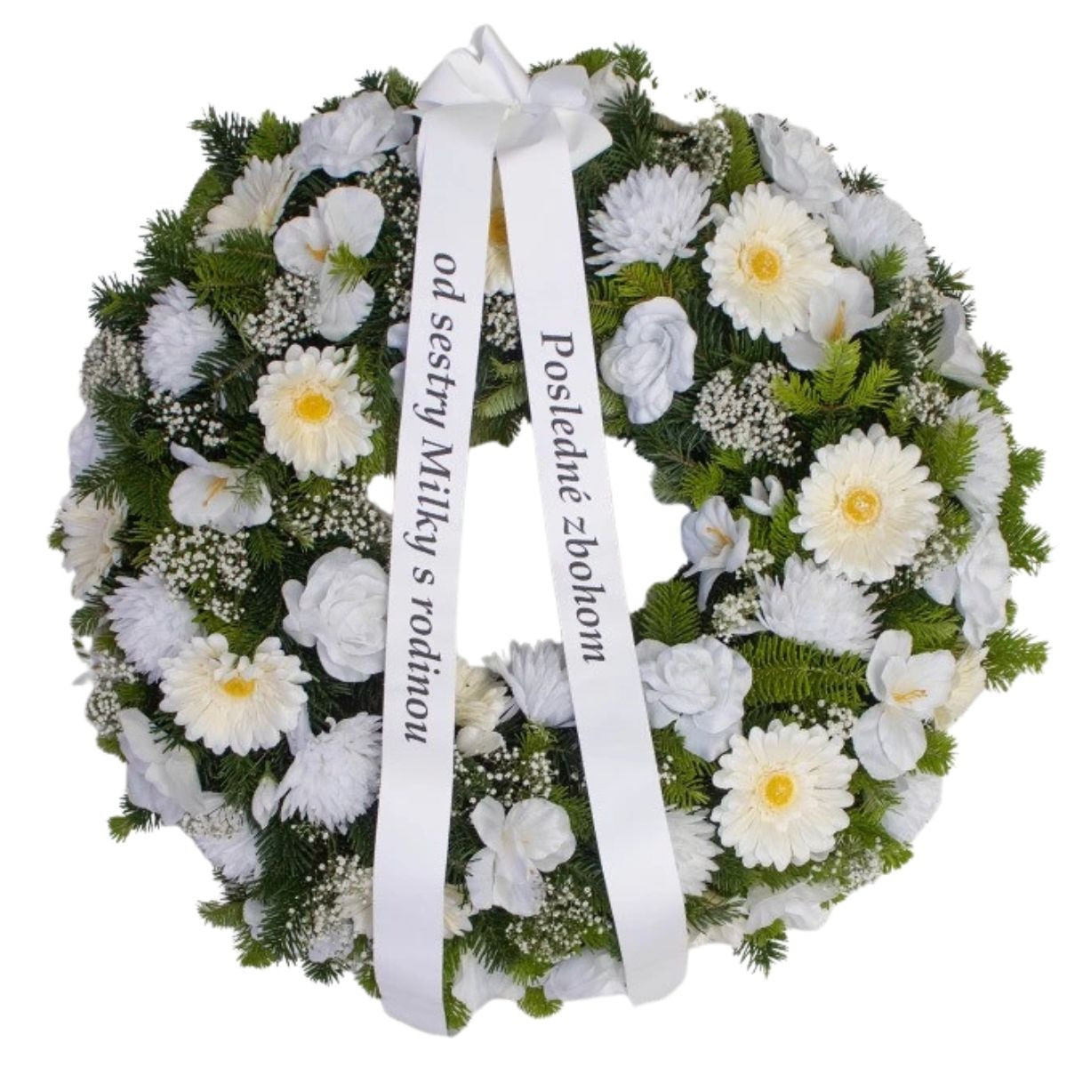 Veniec živý základ a umelé kvety Sympathy