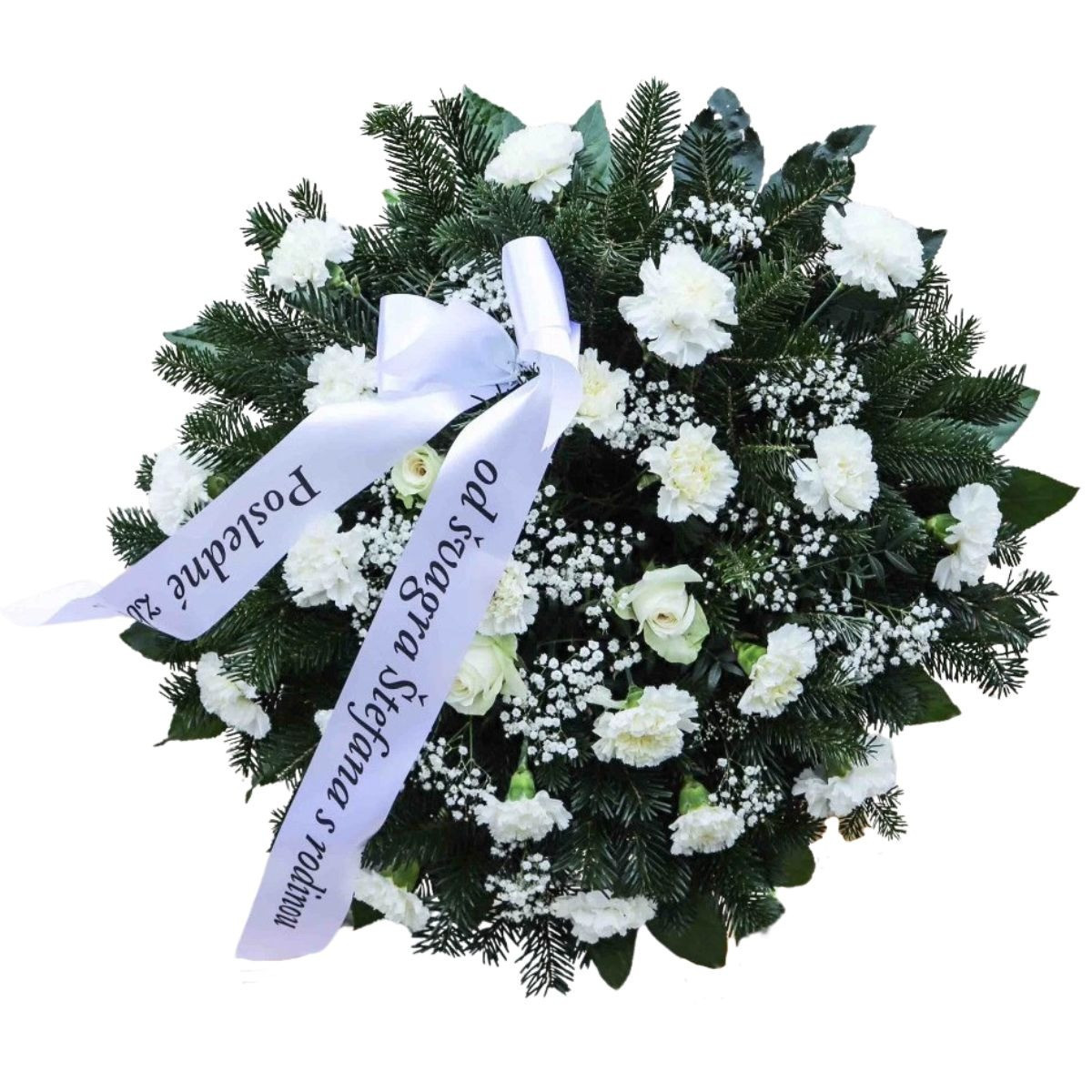 Veniec "Biele karafiáty"